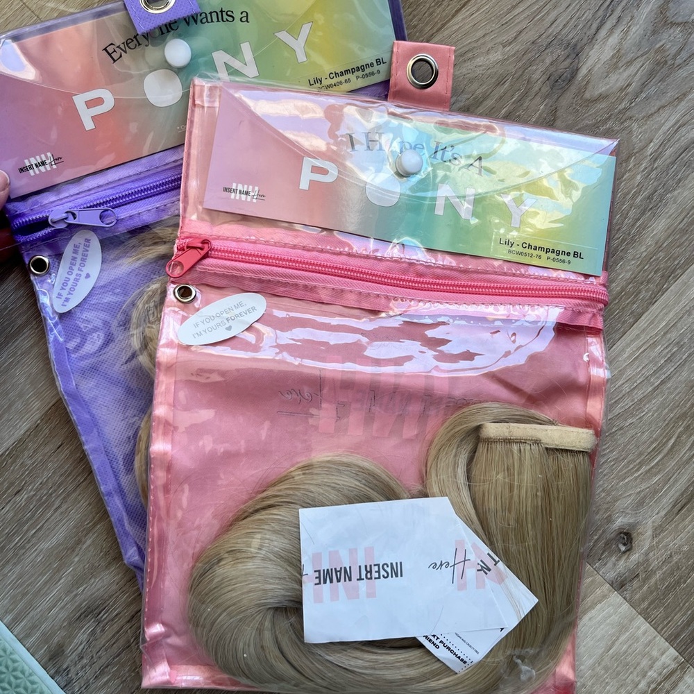 2 for $35 Lily Champagne Blonde INH Ponytail Extension - Picture 4 of 6